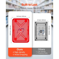 Ostoskorit muoviset 21 l 4 kpl pinottavat punaiset myymäläkäyttöön