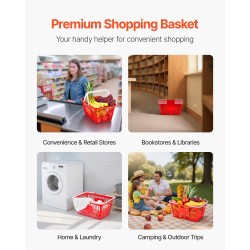 Ostoskorit muoviset 21 l 4 kpl pinottavat punaiset myymäläkäyttöön