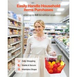 Pinottavat rautaiset ostoskorit 22 l 12 kpl punainen 20 kg kantavuus