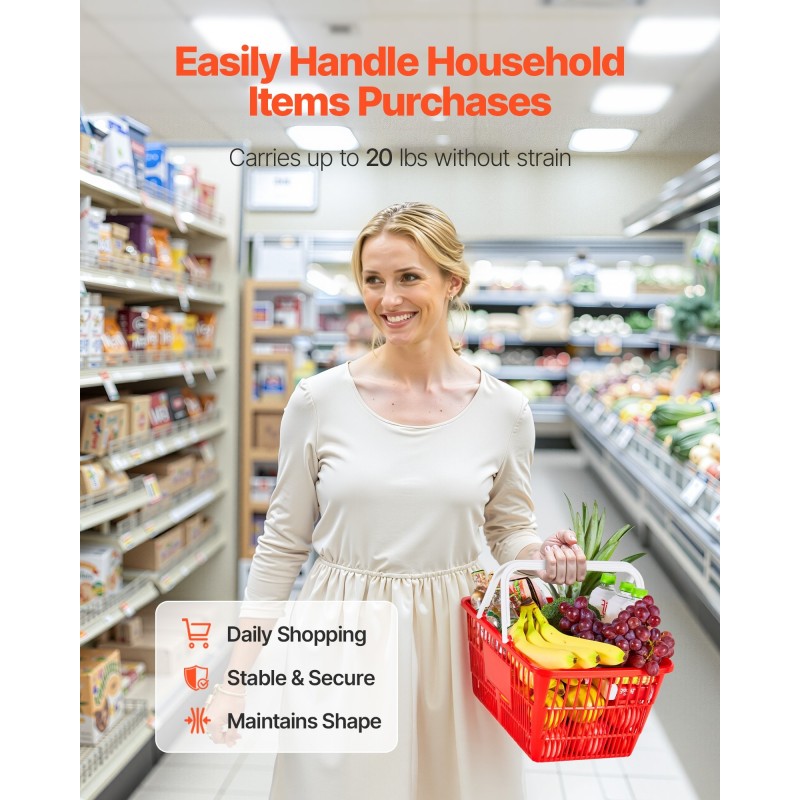 Ostoskorit polyeteenimuoviset pinottavat 21 L 12 kpl punaiset