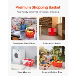 Ostoskorit polyeteenimuoviset pinottavat 21 L 12 kpl punaiset