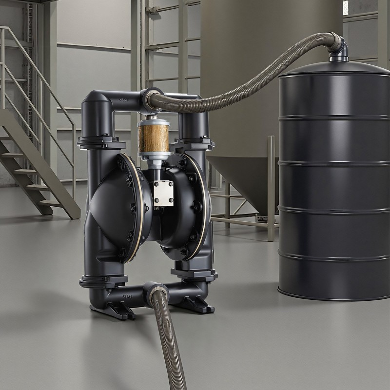 Paineilmatoiminen alumiiniseoksinen kaksikalvopumppu polttoaineille ja jäteöljylle 598 l/min