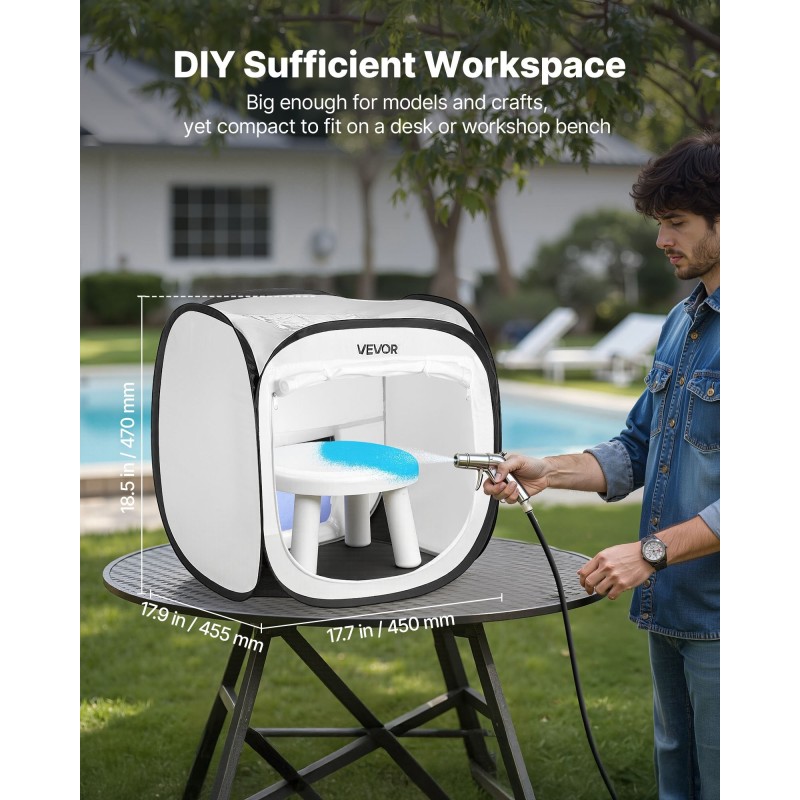 Kokoontaitettava maalausteltta polyesterikangas 40,5×40,5×43 cm pienesineille