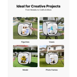 Kokoontaitettava maalausteltta polyesterikangas 40,5×40,5×43 cm pienesineille