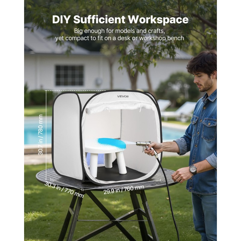 Kokoontaitettava polyesterinen pikapystytettävä maalausteltta 72x72,5x75cm vesitiivis pienille ja keskikokoisille