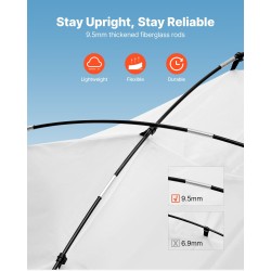 Maaliteltta 210D Oxford-kangasta taitettava maalauskäyttöön 293 x 230 x 188 cm