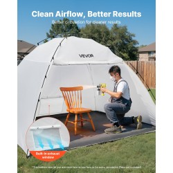 Kantettava maalausteltta 210D Oxford-kangas 295×292×202 cm sisä- ja ulkokäyttöön