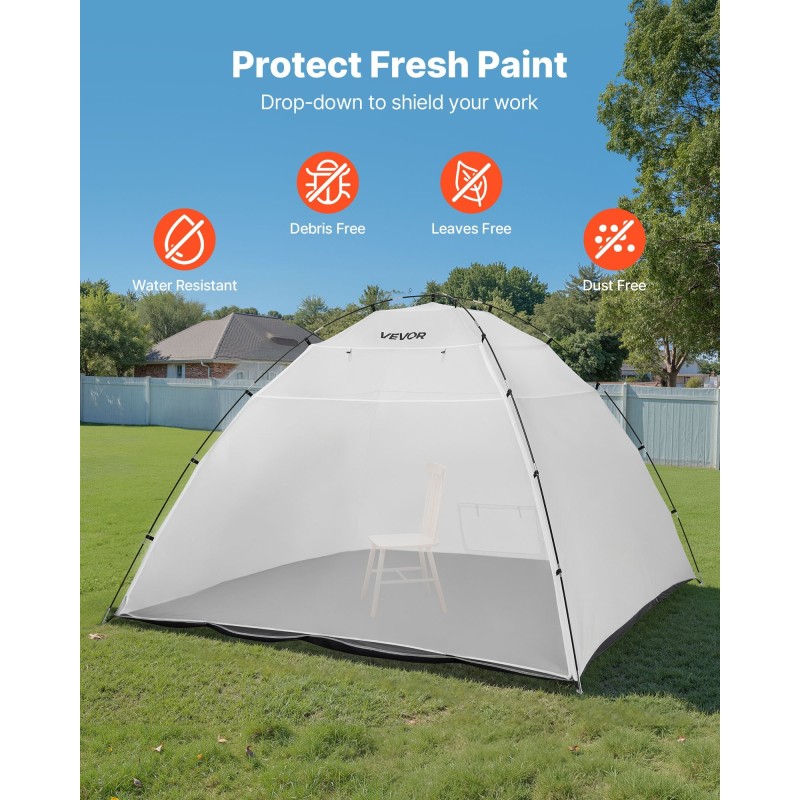 Kantettava maalausteltta 210D Oxford-kangas 295×292×202 cm sisä- ja ulkokäyttöön