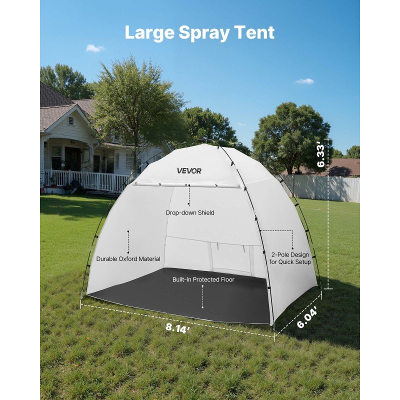 Kantettava maalausteltta 210D kangas 233x172x190 cm huonekalujen maalaus