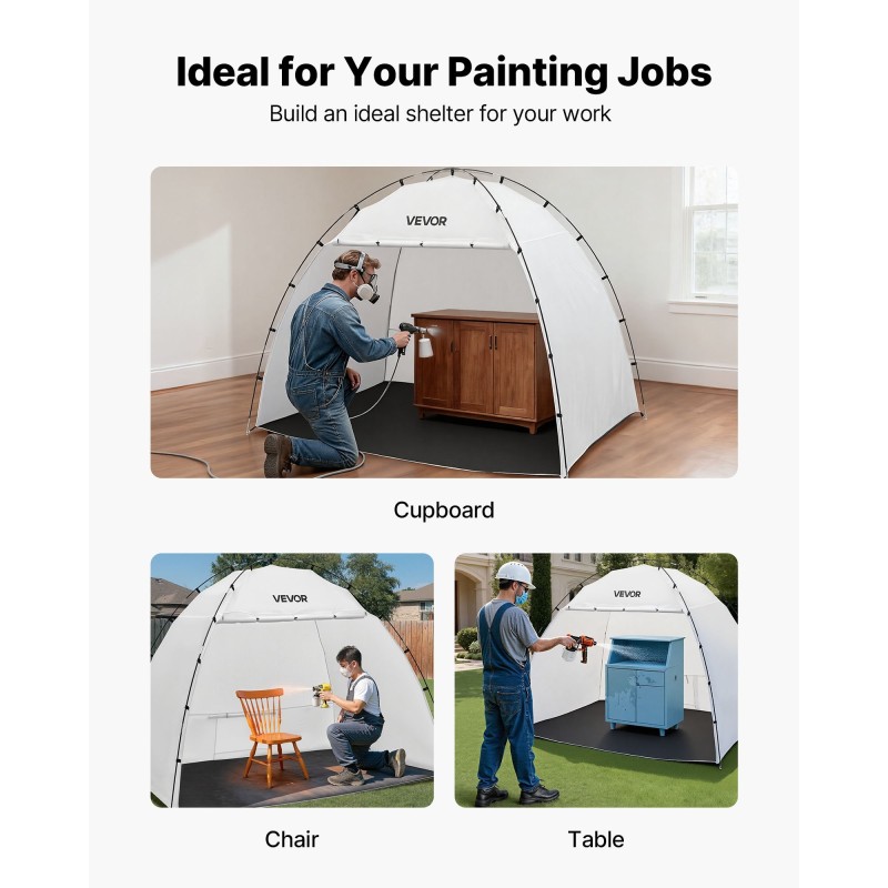 Kantettava maalausteltta 210D kangas 233x172x190 cm huonekalujen maalaus