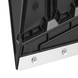 Lumilapio 455 mm PP lapa alumiinireunalla teräsvarsi D muotoinen kahva