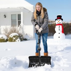 Lumilapio 455 mm PP-lapa alumiinireunalla teräsvarsi D-muotoinen kahva