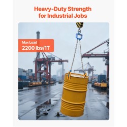 Tynnyrinostoketju hiiliteräksinen 2-haarainen G80-luokan 1 t työkuorma turvasalpalliset koukut