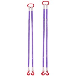 Polyesterinen kaksijalkainen nostoliinapari 2 kappaletta 150 cm 30 mm 2 t koukuilla
