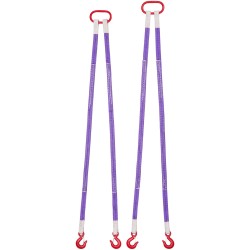 Polyesterinen kaksijalkainen nostoliinapari 2 kappaletta 150 cm 30 mm 2 t koukuilla