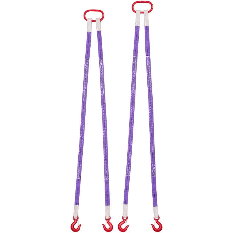 Polyesterinen kaksijalkainen nostoliinapari 2 kappaletta 150 cm 30 mm 2 t koukuilla