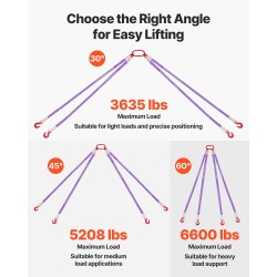 Neljän haaran polyesterinostoliina kolmen tonnin enimmäistyökuorma teräsrenkaalla koukuilla turvasalvoilla
