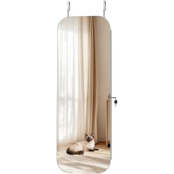 Korukaappi peilillä valkoinen 1080 mm korkea lukittava seinälle asennettava