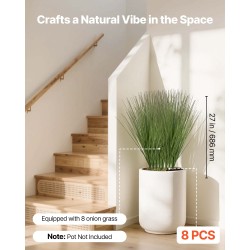 Keinotekoinen sipuliruoho PVC-muovinen 8 kpl 686 mm korkea sisä- ja ulkokäyttöön