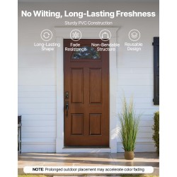 Keinotekoiset kaislakukat punotussa korissa PVC 1194 mm 5 kpl