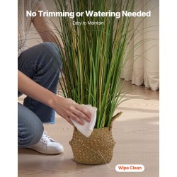 Keinotekoiset kaislakukat punotussa korissa PVC 1194 mm 5 kpl