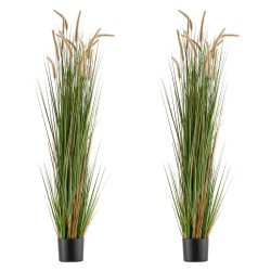 Keinotekoinen kortekasvi PP ruukussa 2 kpl PVC muovi korkeus 1499 mm