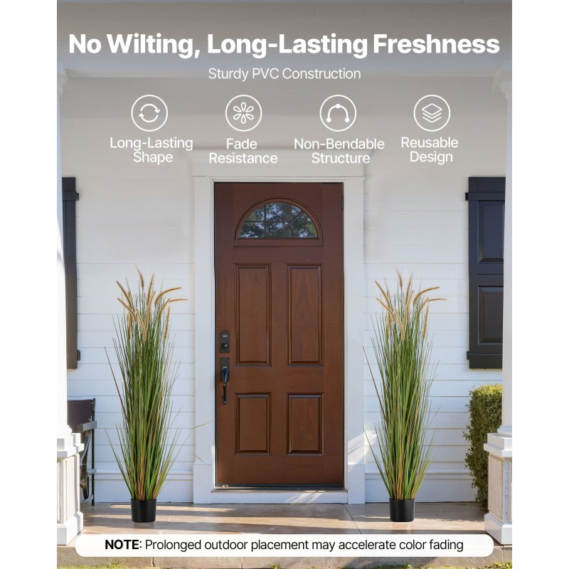 Keinotekoinen kortekasvi PP-ruukussa 2 kpl PVC-muovi korkeus 1499 mm