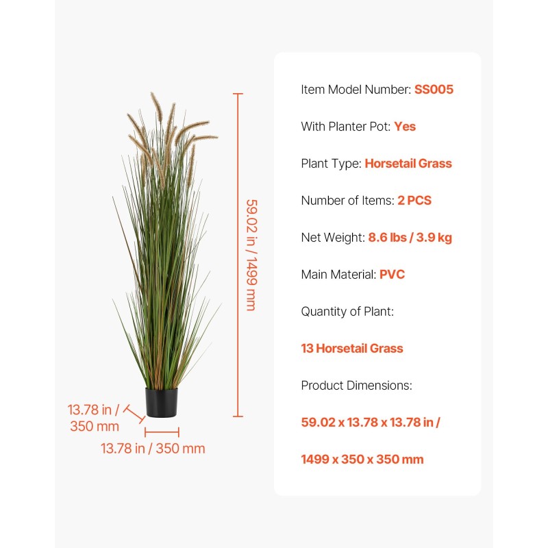 Keinotekoinen kortekasvi PP-ruukussa 2 kpl PVC-muovi korkeus 1499 mm