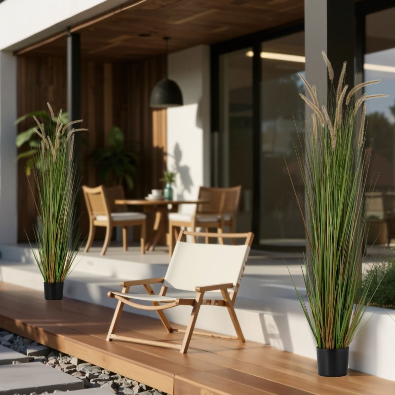 Keinotekoinen kortekasvi PP-ruukussa 2 kpl PVC-muovi korkeus 1499 mm