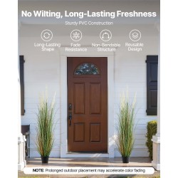 Keinotekoinen muovinen ruukkukasvi 2 kpl 1499 mm korkea sisä- ja ulkokäyttöön