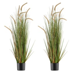 Keinotekoinen PVC kortekasvi ruukussa 2 kpl korkeus 1194 mm sisä ja ulkokäyttö