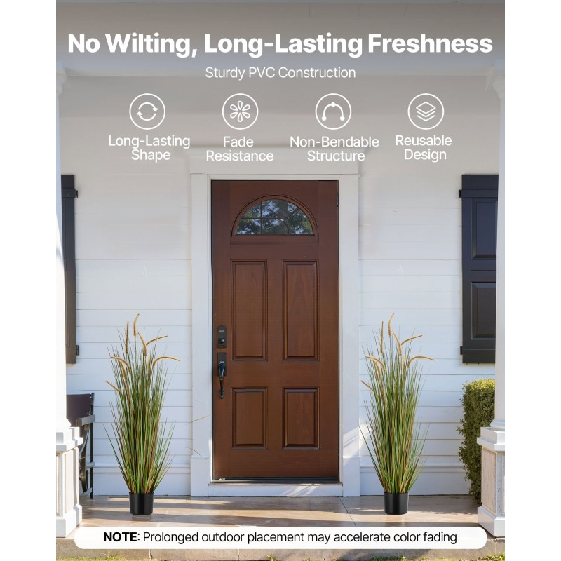 Keinotekoinen PVC kortekasvi ruukussa 2 kpl korkeus 1194 mm sisä ja ulkokäyttö