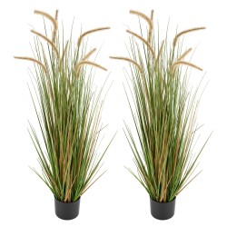 Keinotekoinen PVC kortekasvi ruukussa 2 kpl korkeus 1194 mm sisä ja ulkokäyttö