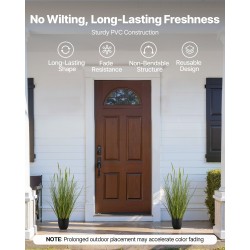 Keinotekoinen tähkäkasvi PVC 889×350×350 mm 2 kpl PP-ruukuilla sisä- ja ulkokäyttöön