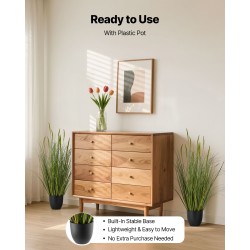 Keinotekoinen tähkäkasvi PVC 889×350×350 mm 2 kpl PP-ruukuilla sisä- ja ulkokäyttöön