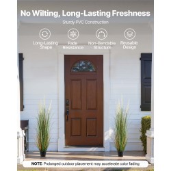 Tekoruukukasvit PVC-materiaalia 2 kpl korkeus 1194 mm sisä- ja ulkokäyttöön