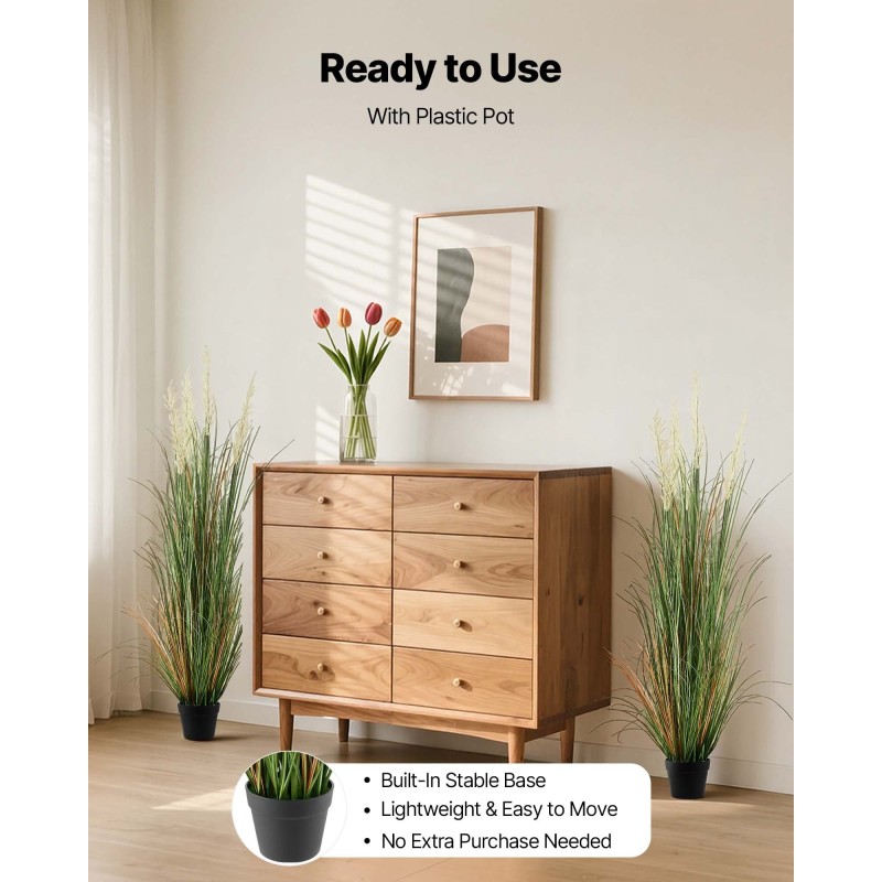 Tekoruukukasvit PVC-materiaalia 2 kpl korkeus 1194 mm sisä- ja ulkokäyttöön