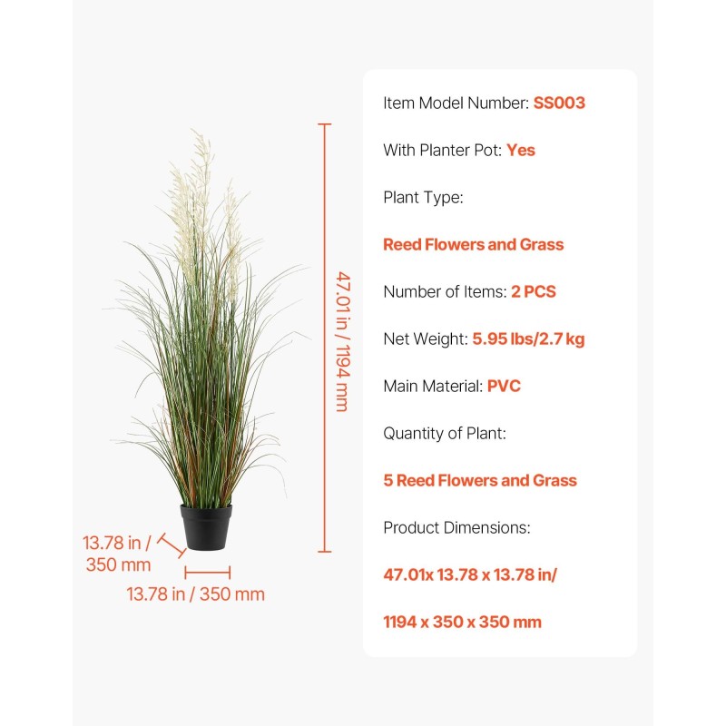 Tekoruukukasvit PVC-materiaalia 2 kpl korkeus 1194 mm sisä- ja ulkokäyttöön