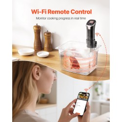 Sous vide -kierrättäjä 1100 W 6–12 l ruostumatonta terästä langaton ohjaus