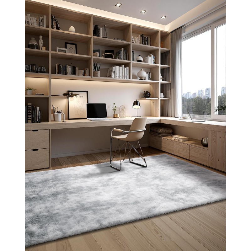 Nukkamatto sisäkäyttöön pitkäkarvainen 1,83 x 2,74 m liukuestopohja