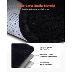 Nukkamatto 2,44 x 3,05 m paksu 35 mm nukka liukumaton pohja