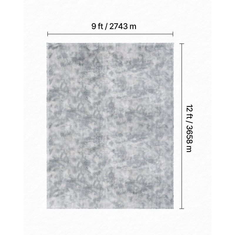 Aluematto 2,74 x 3,66 m pitkänukkainen 35 mm kolmikerroksinen liukuestopohjalla sisäkäyttöön