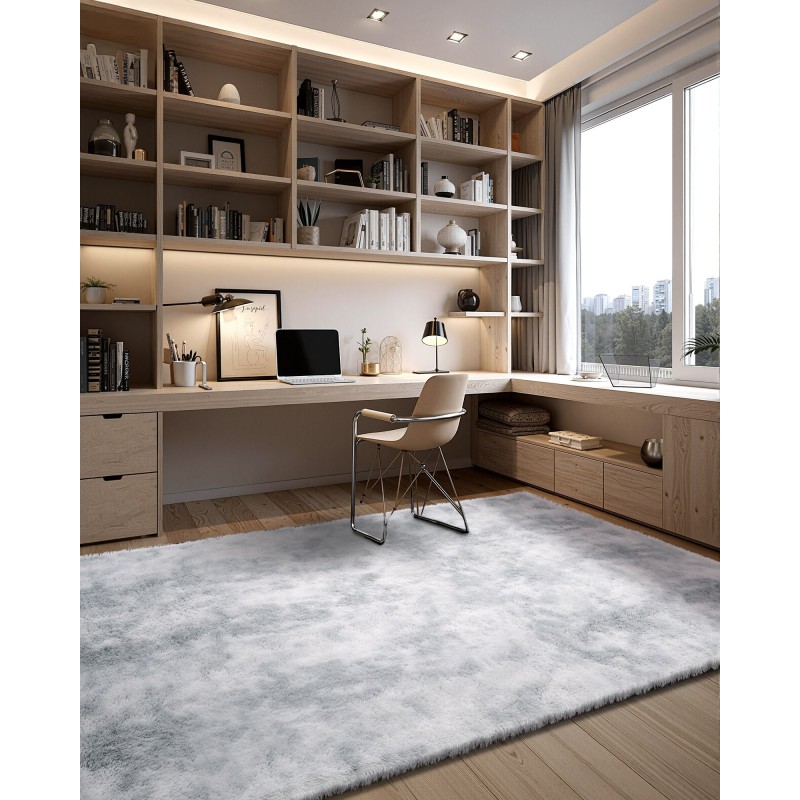 Aluematto 2,74 x 3,66 m pitkänukkainen 35 mm kolmikerroksinen liukuestopohjalla sisäkäyttöön