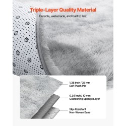 Aluematto 2,74 x 3,66 m pitkänukkainen 35 mm kolmikerroksinen liukuestopohjalla sisäkäyttöön