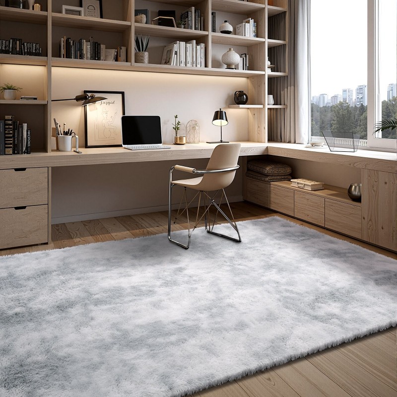 Aluematto 2,74 x 3,66 m pitkänukkainen 35 mm kolmikerroksinen liukuestopohjalla sisäkäyttöön