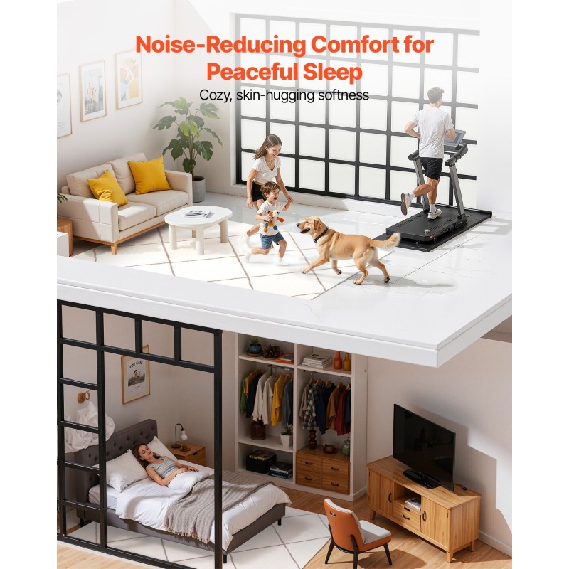 Pehmeä nukkamatto sisäkäyttöön 1,83 x 2,74 m kestävästä kuidusta valmistettu liukuestepohjalla