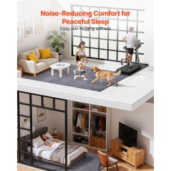 Pitkäkarvainen sisämatto 2,44 x 3,05 m liukumaton pohja tiheä pehmeä nukka