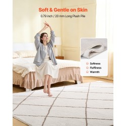 Pehmeä sisämatto 2,44 x 3,05 m beige TPR-liukuestepohja