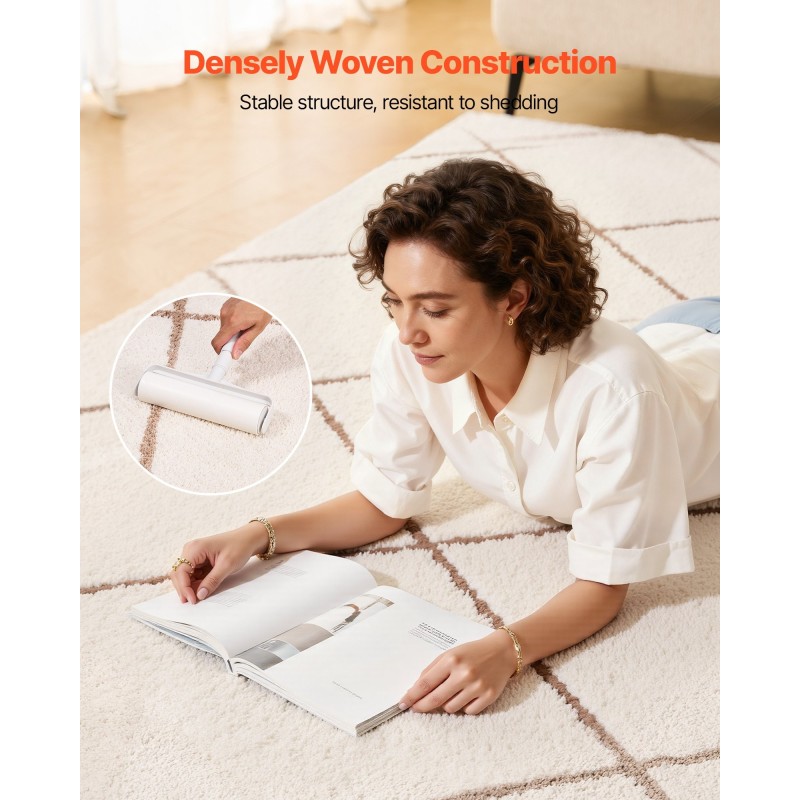 Pehmeä sisämatto 2,44 x 3,05 m beige TPR-liukuestepohja