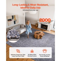 Pehmeä sisätilan nukkamatto TPR-liukuestopohjalla 2,74 x 3,66 m siniharmaa